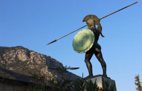 *Pass by the statue of King Leonidas @ Sparta